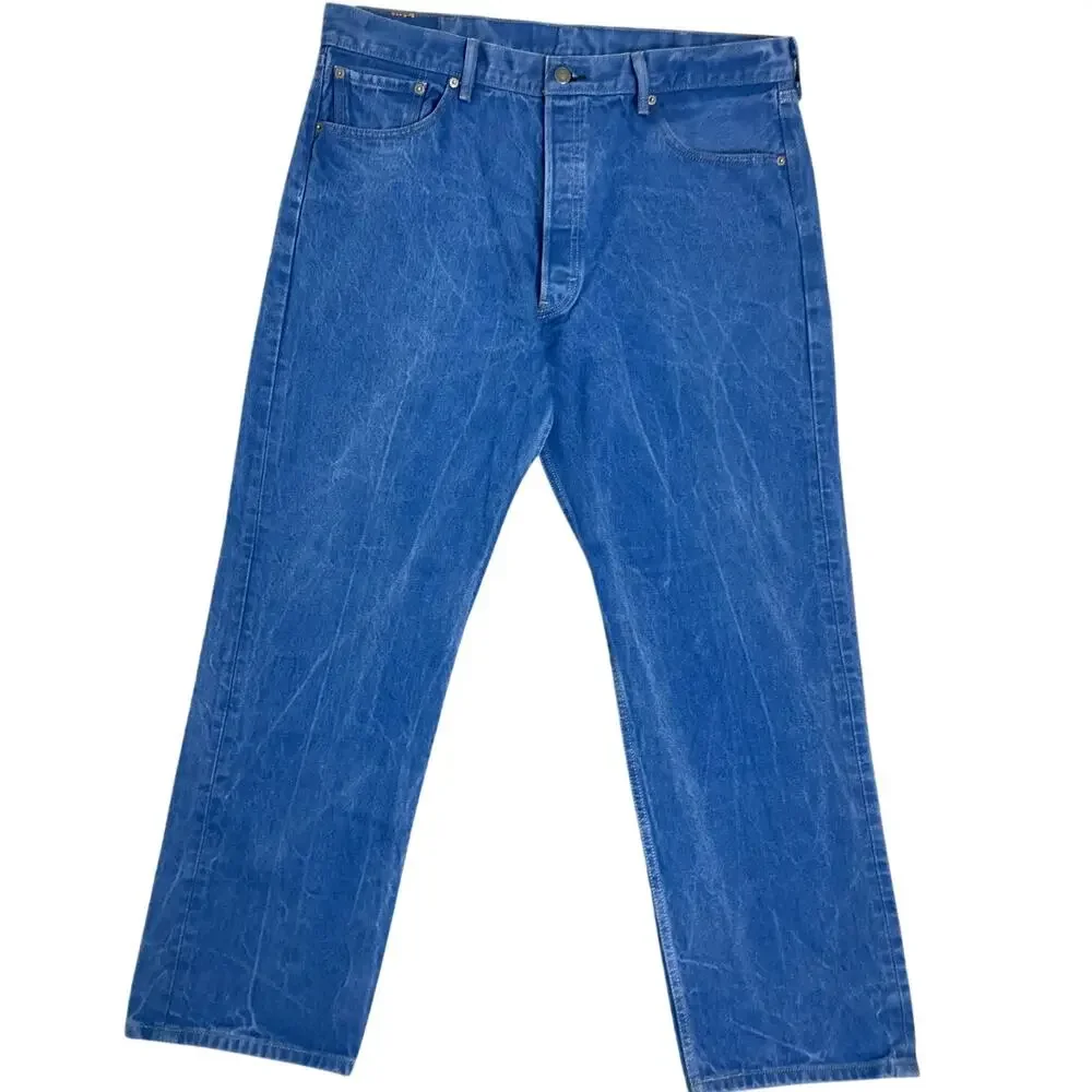 Levi's 501 XX Jeans Mens 40X30 Ice Blue Marbled Regular Straight Button‎ Fly
